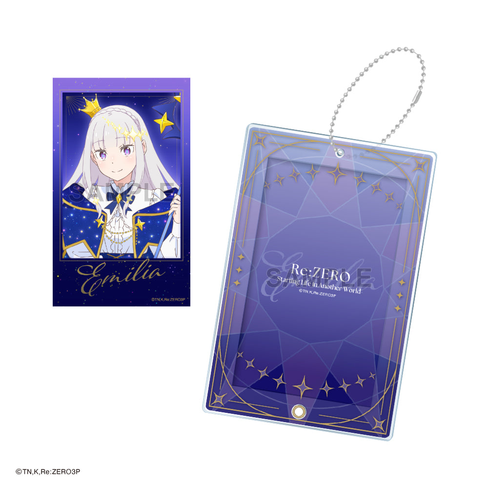 (Goods - Bromide) "Re:ZERO - Starting Life in Another World -" Mini Photo-Style Illustration with Acrylic Case Re:ZERO - Starting Emilia's Birthday Life 2024 ver. - Emilia