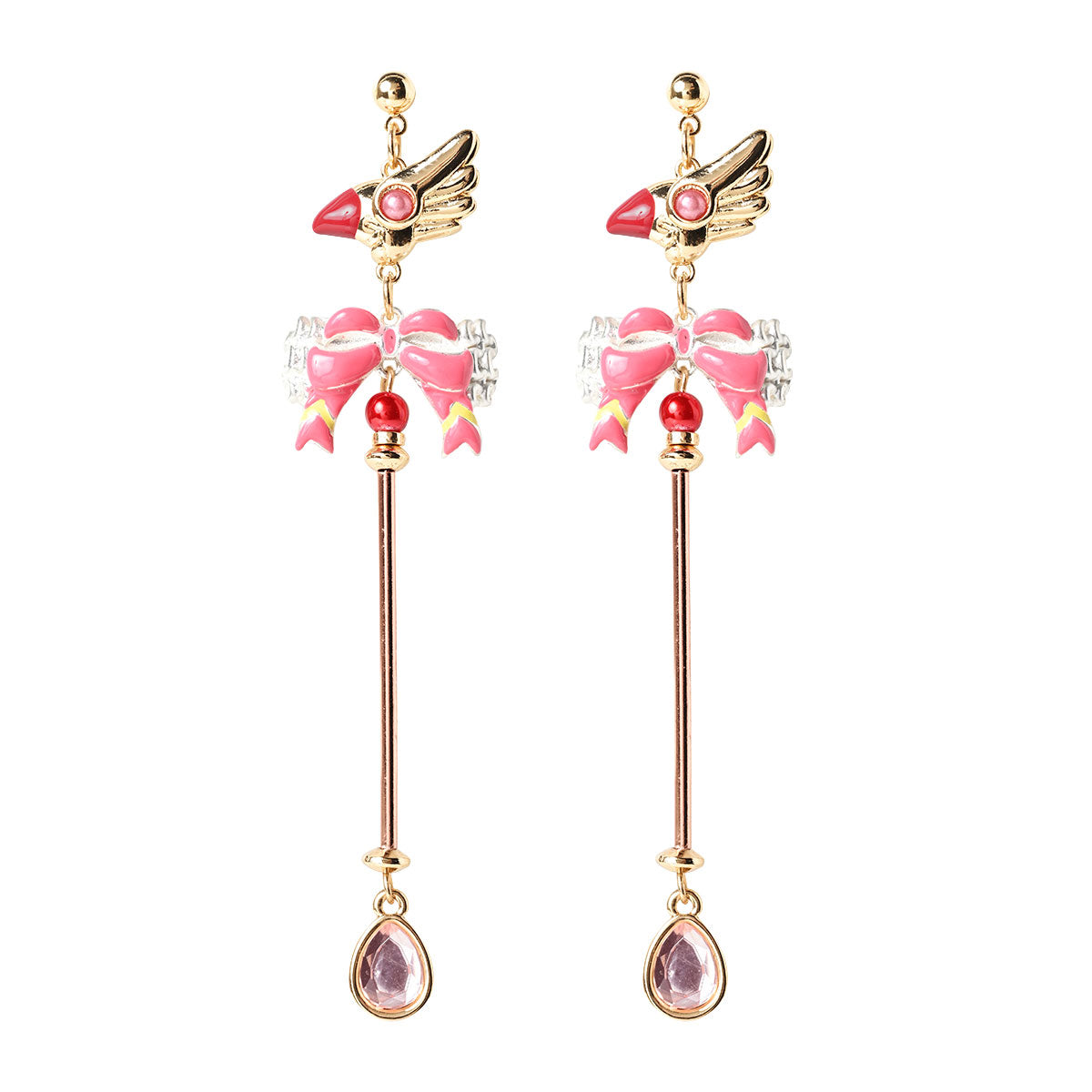 (Goods - Accessory) CARDCAPTOR SAKURA ICONIQUE EAR OBJET ~CLOW CARD~ [Ribboned Rose / Earring]