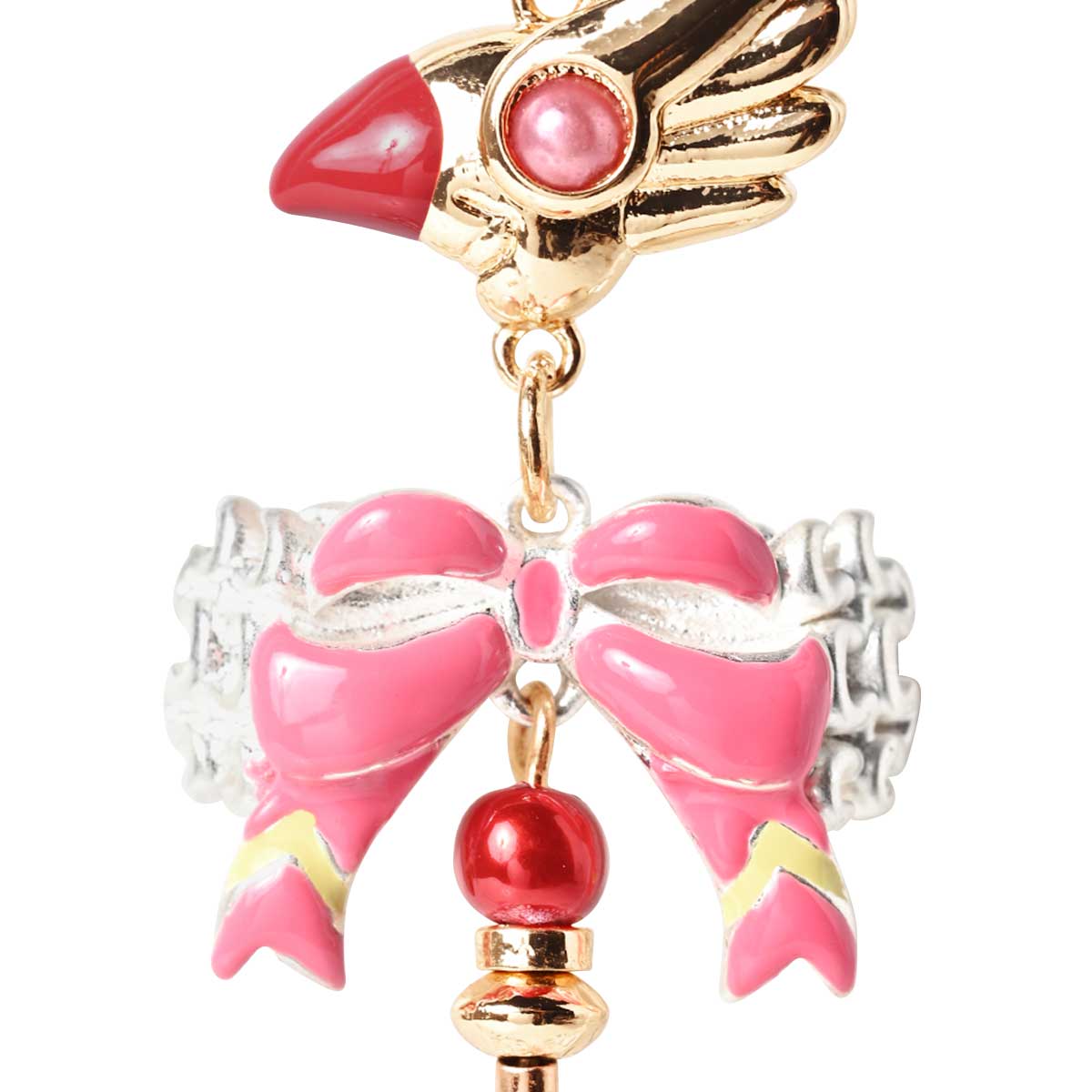 (Goods - Accessory) CARDCAPTOR SAKURA ICONIQUE EAR OBJET ~CLOW CARD~ [Ribboned Rose / Earring]