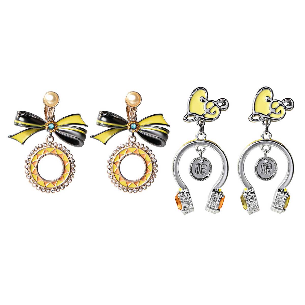 (Goods - Accessory) HATSUNE MIKU & KAGAMINE RIN/LEN ICONIQUE EAR OBJET - COMPLETE SET [Kagamine Rin Len/Clip-On Earring]