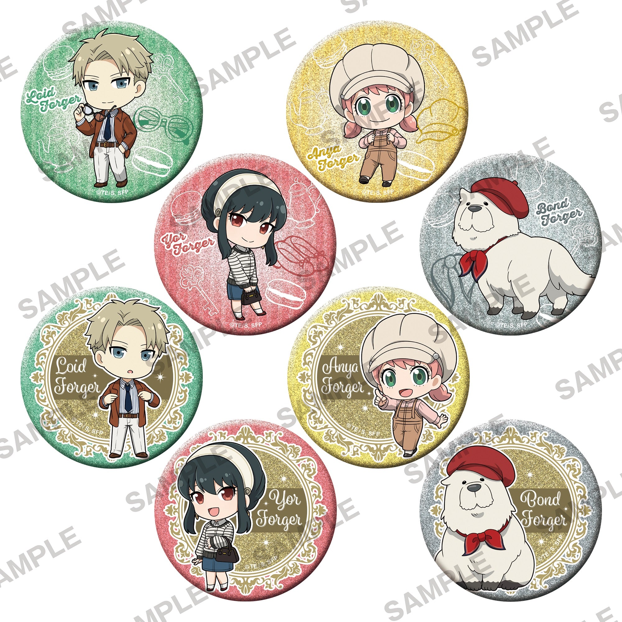 (1BOX=8)(Goods - Badge) SPY×FAMILY Glimmering Tin Badge Collection - Classic French Style (Mini) Ver. PACK [Jump Festa 2025]