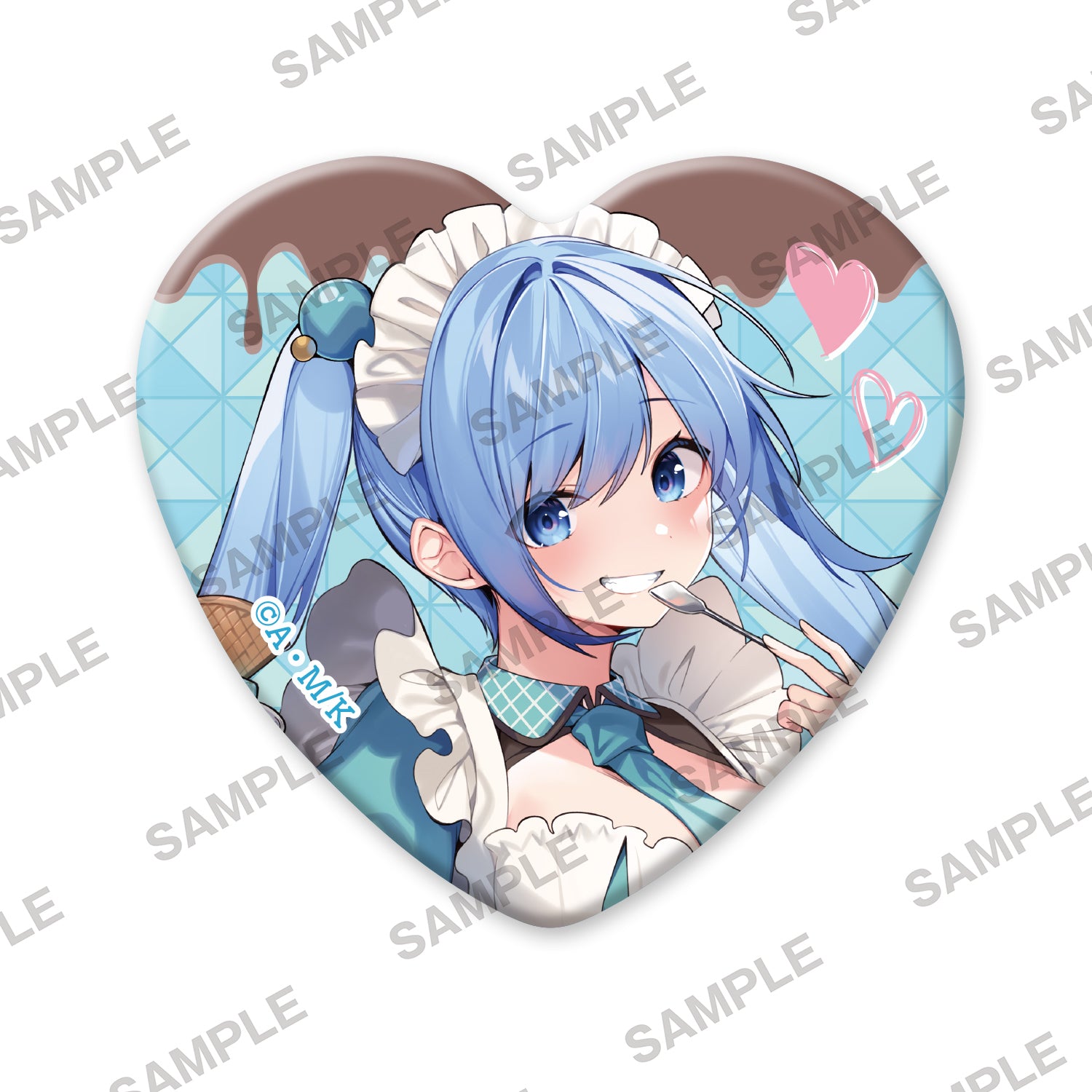 (Goods - Badge) KonoSuba: God’s Blessing on This Wonderful World! Valentine Fair Newly Drawn Heart-shaped Tin Badge Set