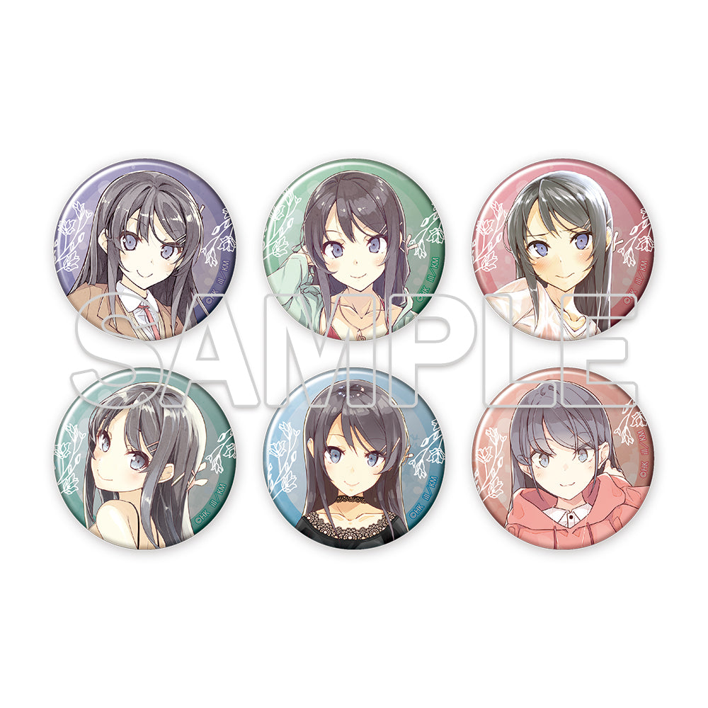 [※Blind](Goods - Badge) Dengenki Bunko Rascal Does Not Dream Series 10th Anniversary Tradable Glimmering Tin Badges ~Full of Mai Sakurajima~