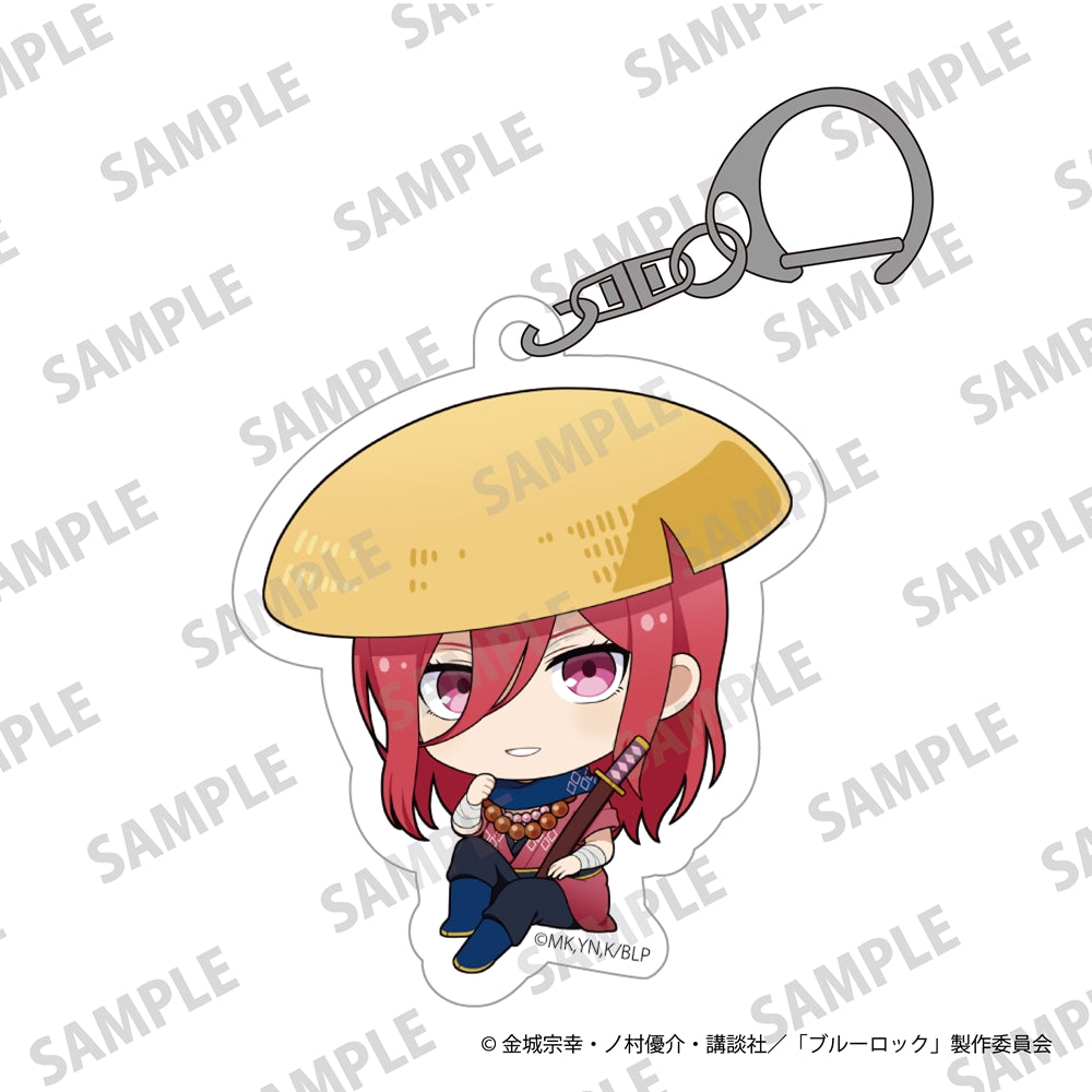 (Goods - Key Chain) TV Anime Blue Lock Mini-Character Acrylic Keychains Wanderers Ver. Hyoma Chigiri