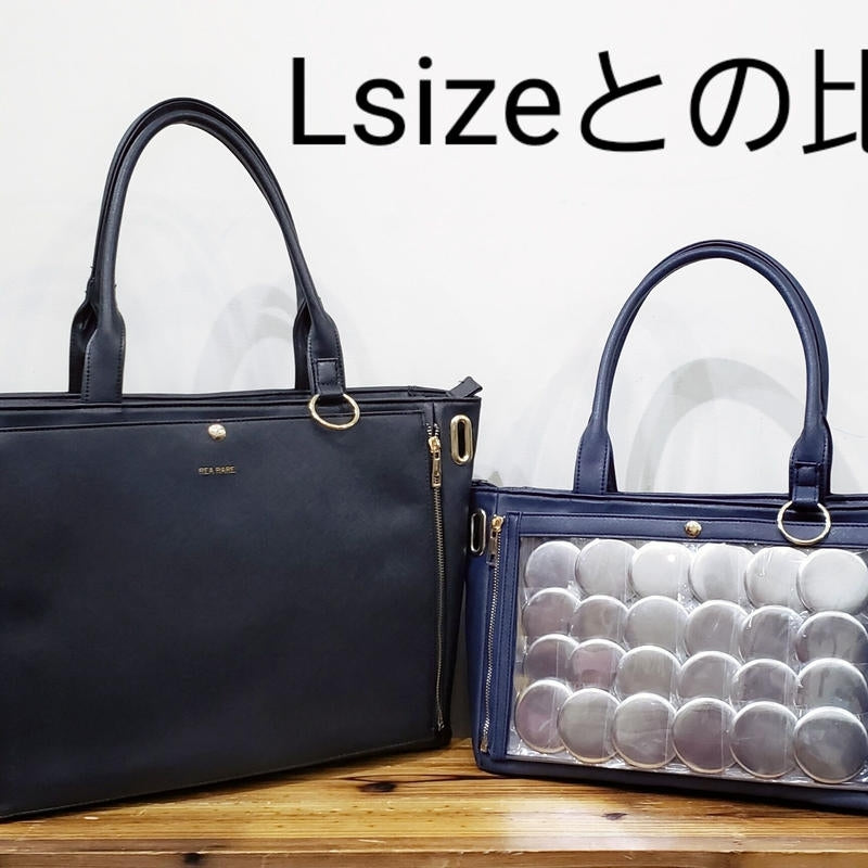 (Goods - Itabag) Non-Character Original Clear Reversible Msize Tote Bag Black [REA RARE]