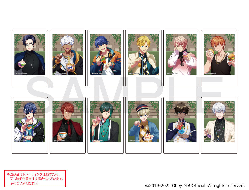 [※Blind](Goods - Bromide) Obey Me! x mixx garden Dokidoki Cafe Meguri in Human World Trading Instant Photo