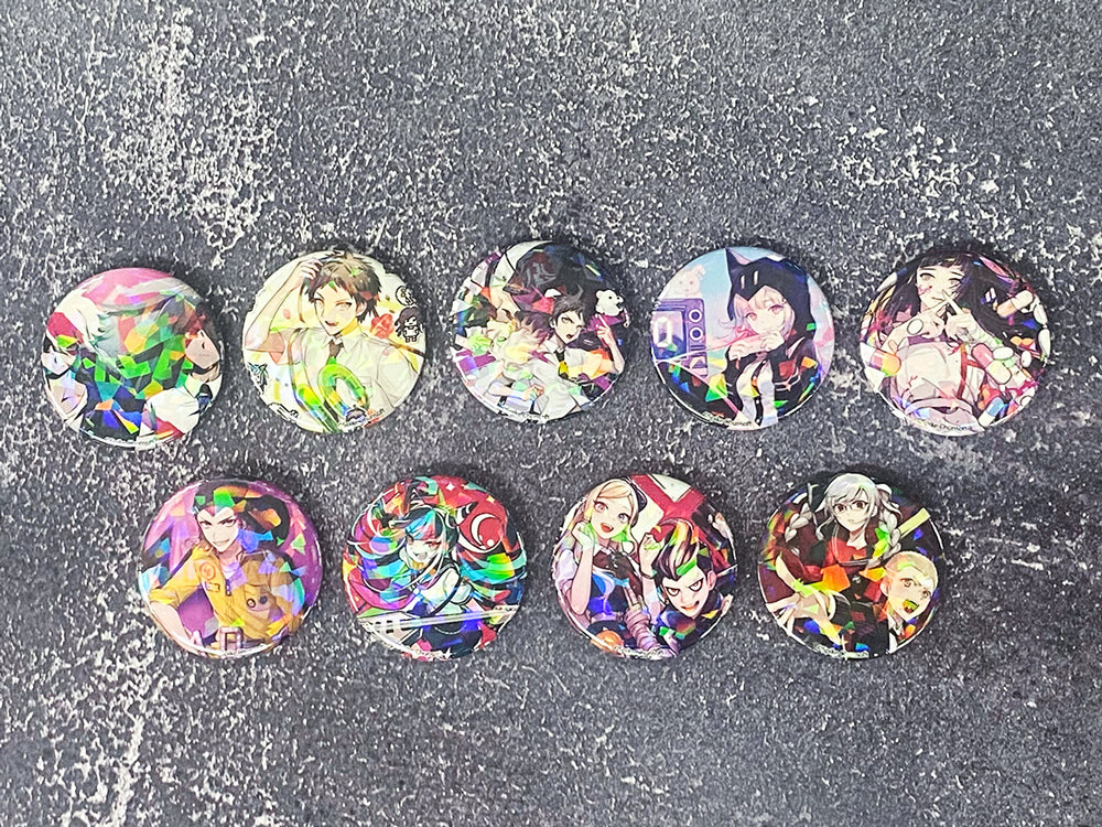 [※Blind](Goods - Badge) Danganronpa 2: Goodbye Despair x mixx garden Trading Holographic Button Badge