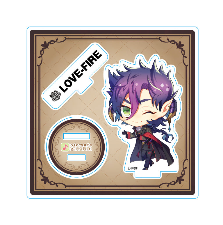 (Goods - Acrylic Stand) Otomate Garden Chibi Character Acrylic Stand - LOVE FIRE!! from OTOMATE TRIBE Misyr (Café Enchanté) Animate International