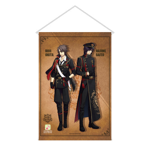 (Goods - Tapestry) Otomate Garden LOVE FIRE!! from OTOMATE TRIBE Tapestry Okita & Saito (Hakuoki)